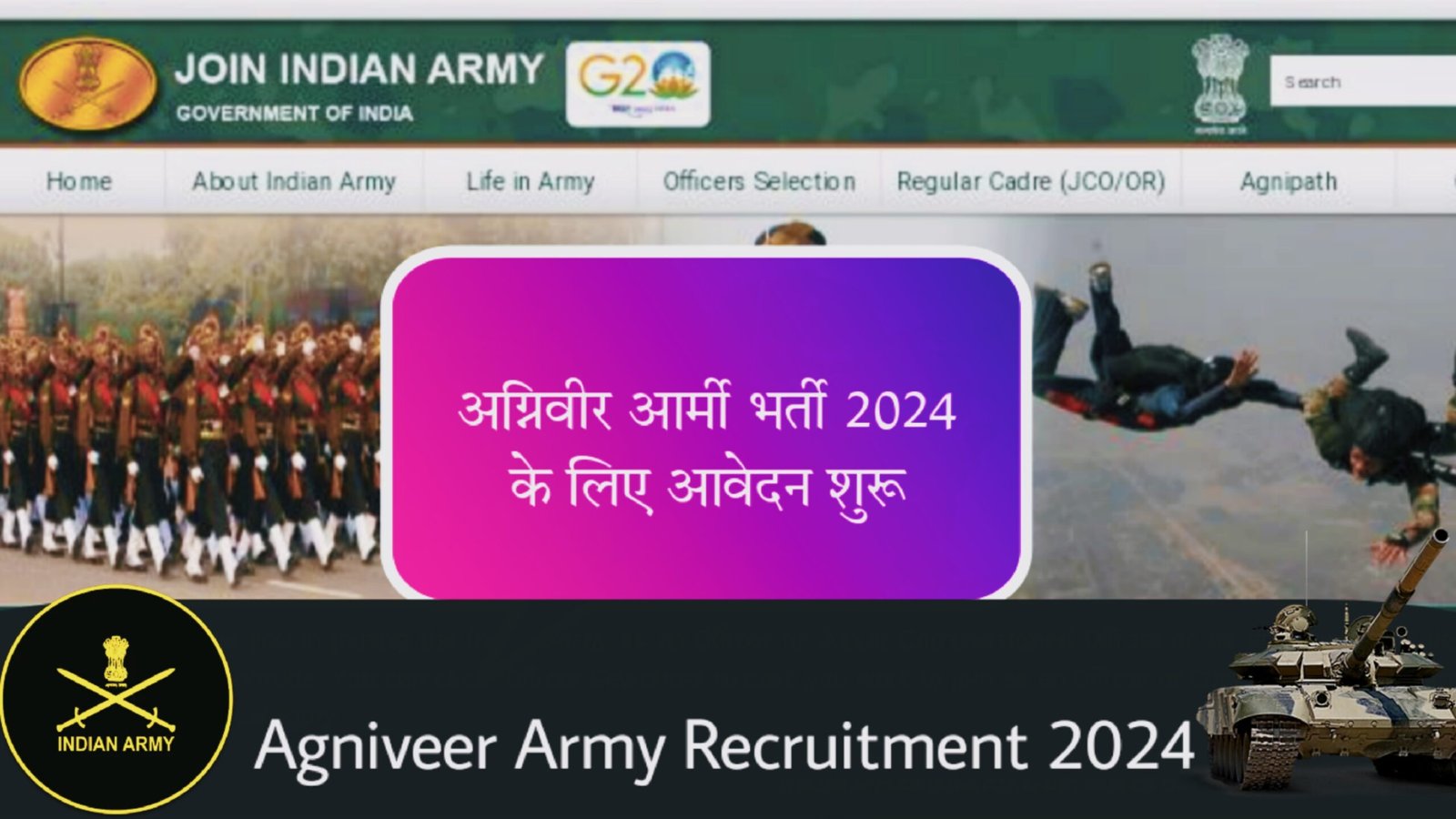 Indian Army Agniveer Bharti 2024 Registration