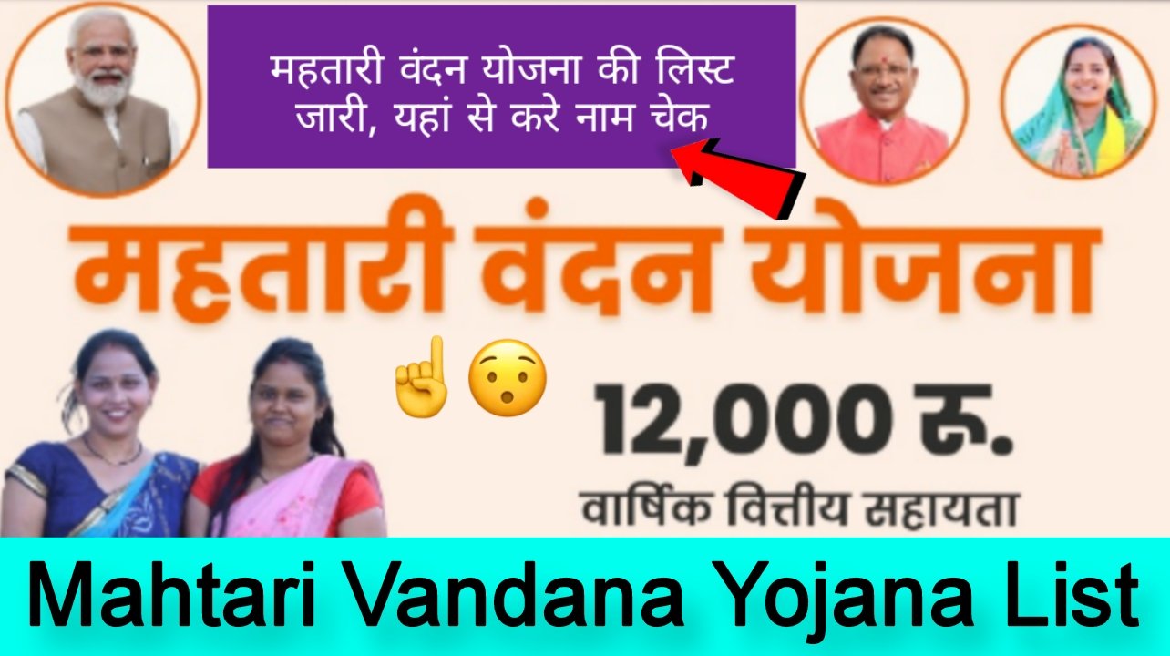 Cg Mahtari Vandana Yojana 2024 List Status Check