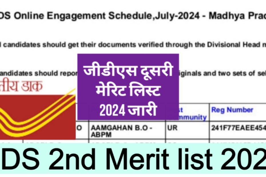 इंडिया पोस्ट ऑफिस जीडीएस दूसरी मेरिट लिस्ट 2024