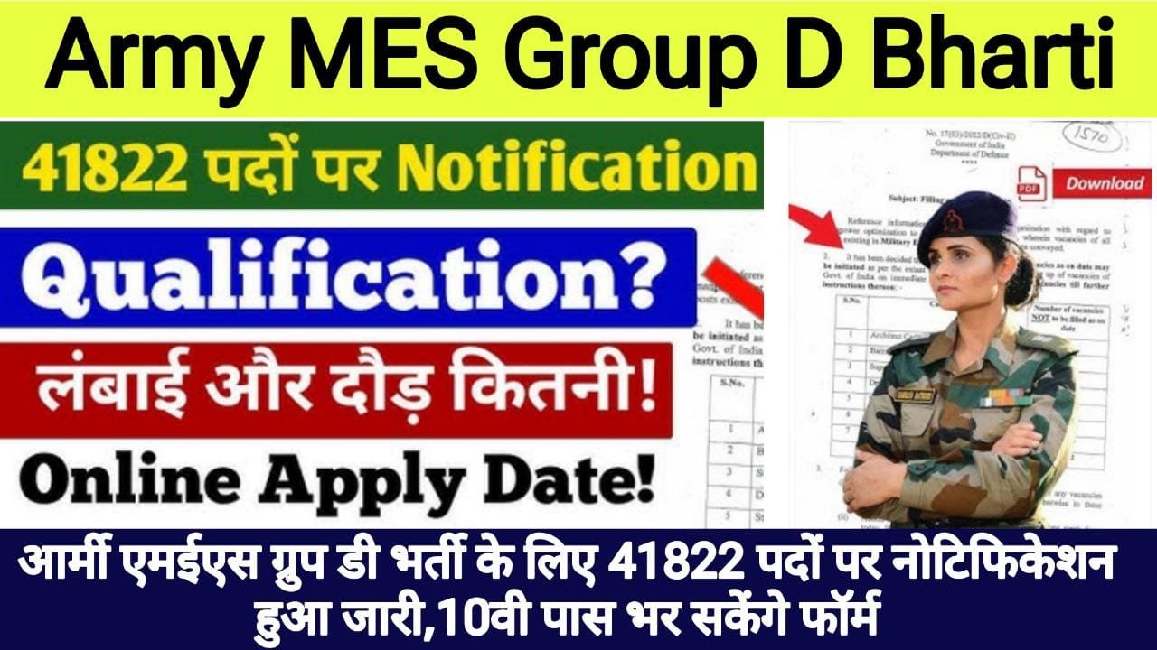 Army MES Group D Vacancy 2024-2025