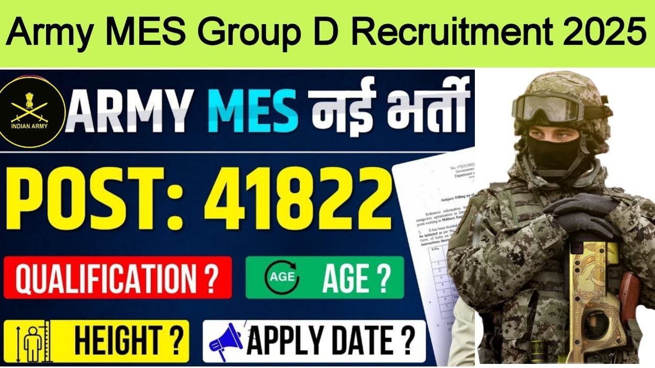 Army MES Recruitment 2025 Apply Online