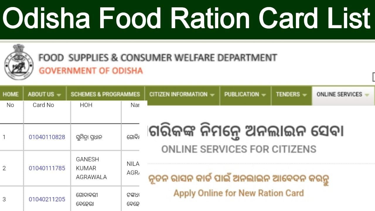 Ration Card List Odisha
