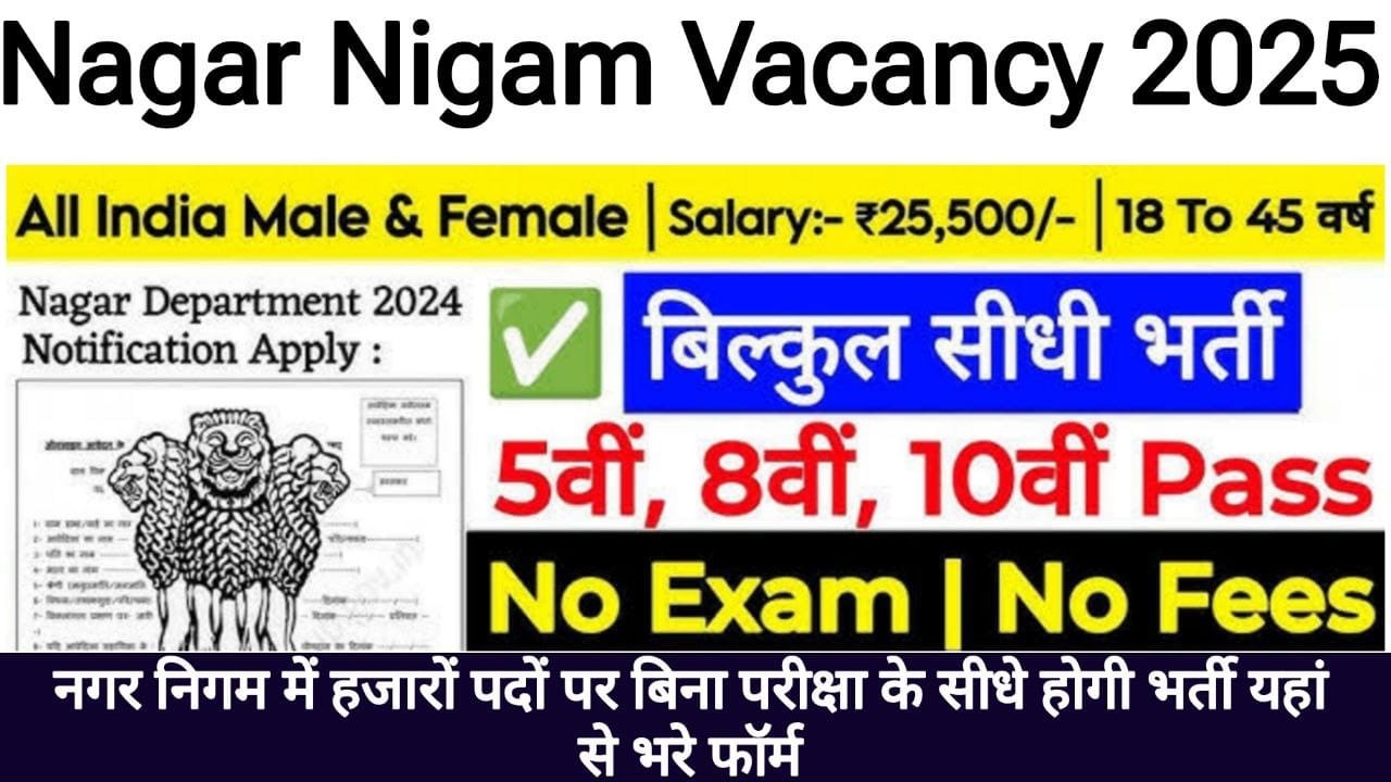 Nagar Nigam Vacancy 2025 Apply Online
