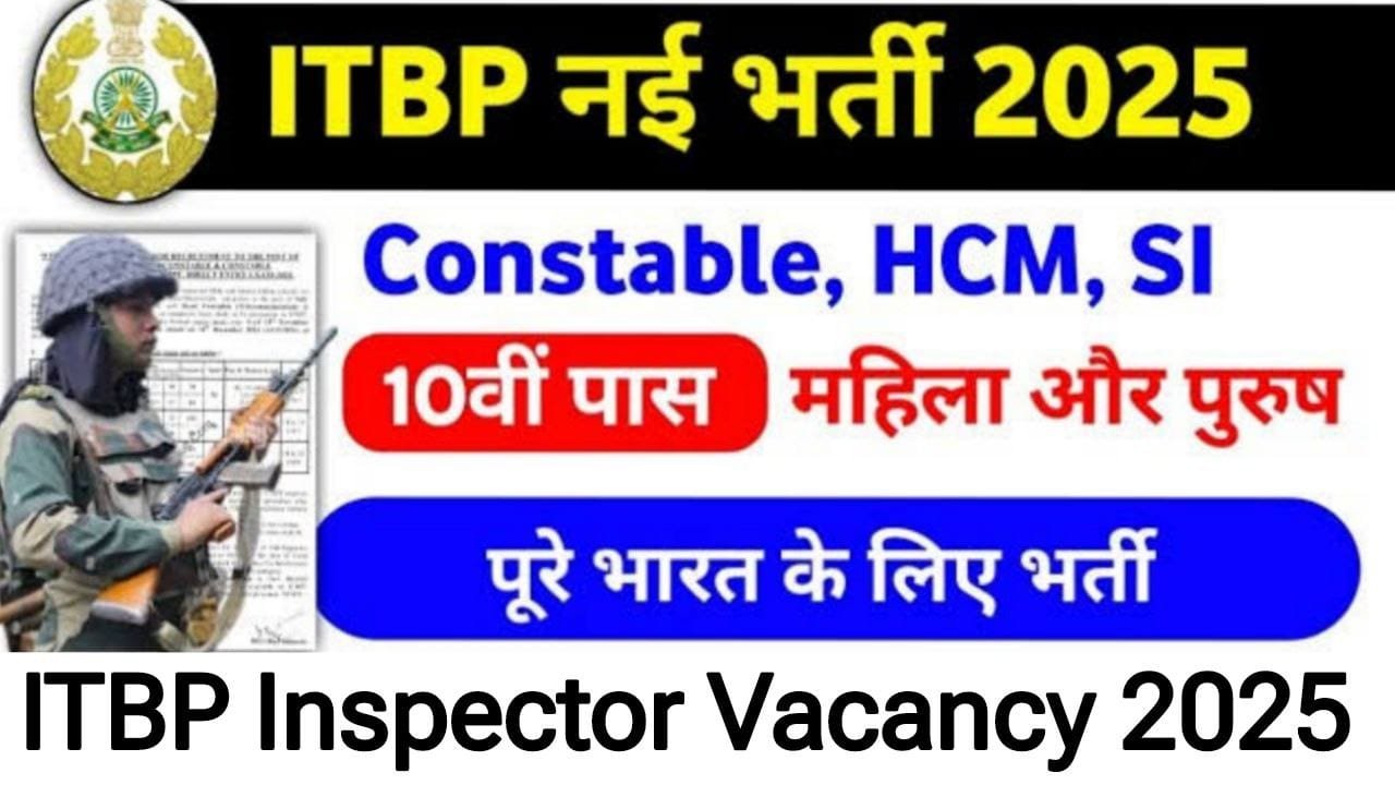 ITBP Inspector Recruitment 2025