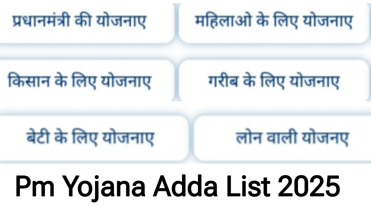 PM Yojana List 2025