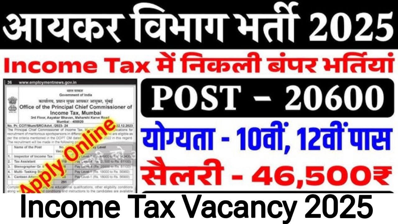 Income Tax Bharti 2025