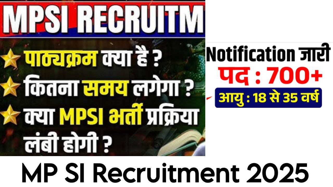 MP Police SI Constable Recruitment 2025