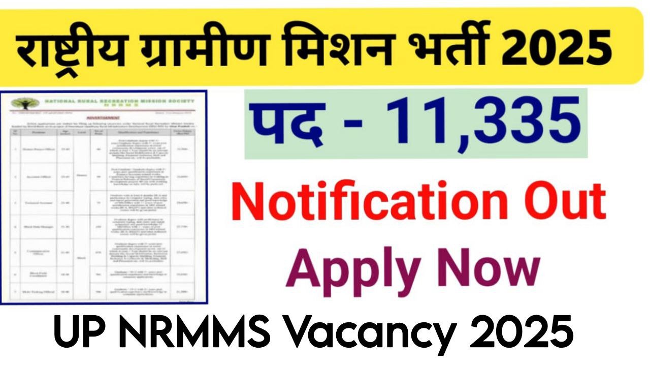 UP NRMMS Recruitment 2025 Apply Online