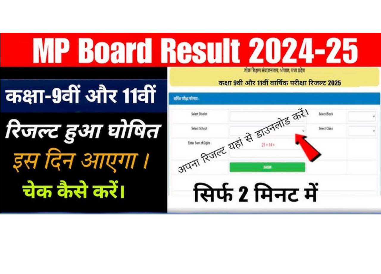 MP Board Class 9th 11th Result 2025 Date