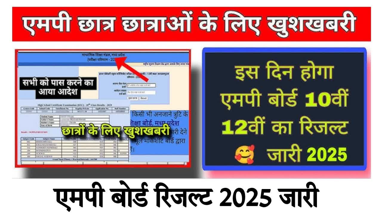 Mp Board Class 10th 12th Result