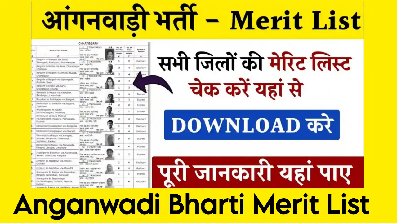 Anganwadi Bharti 2025 Merit List