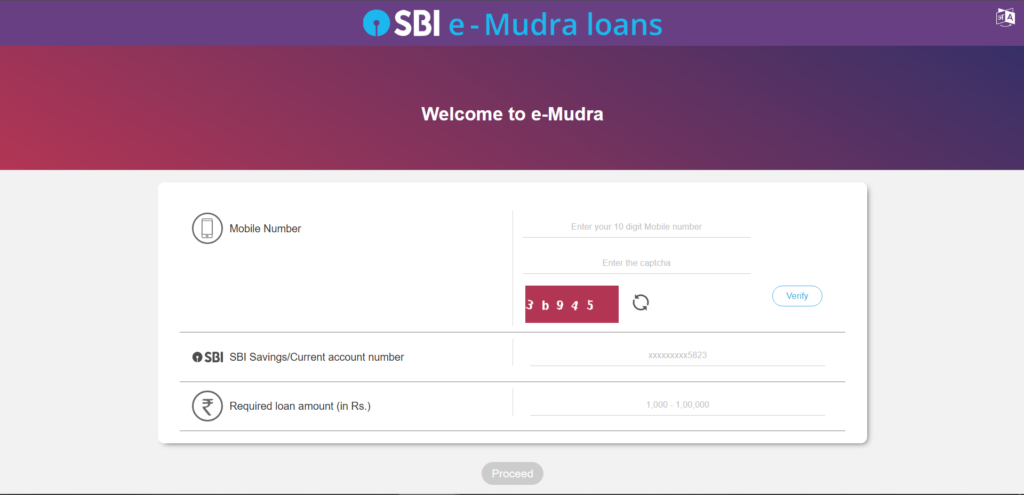 SBI e Mudra Loan Apply Online 2025